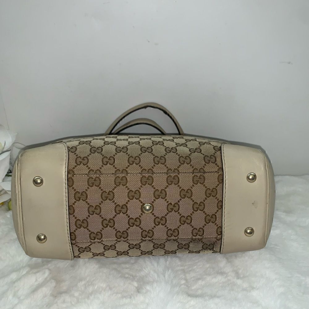 Authentic GUCCI GG Logo Web Line Tote - Picture 5 of 14